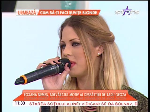 Roxana Nemeş, tulburată după despărţirea de Radu Groza: "E pentru prima dată c&acirc;nd trec prin aşa ceva!"
