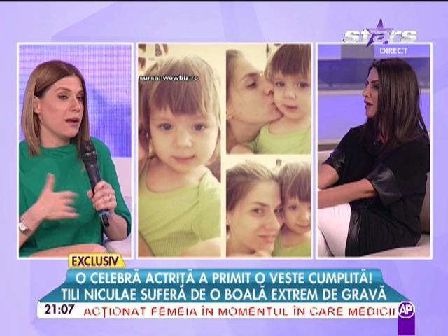 Tili Niculae, apel disperat din cauza bolii grave de care suferă: "Nu vreau să pun fr&acirc;nă vieţii"