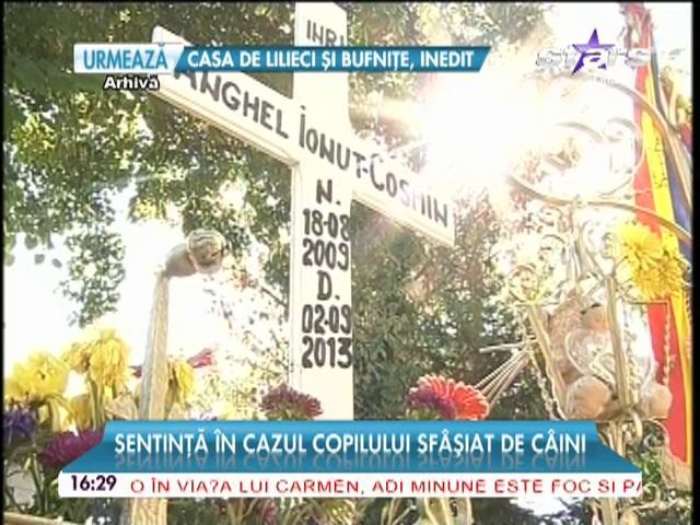Sentinţă &icirc;n cazul copilului sf&acirc;şiat de c&acirc;ini! C&acirc;t costă viaţa lui Ionuţ Anghel