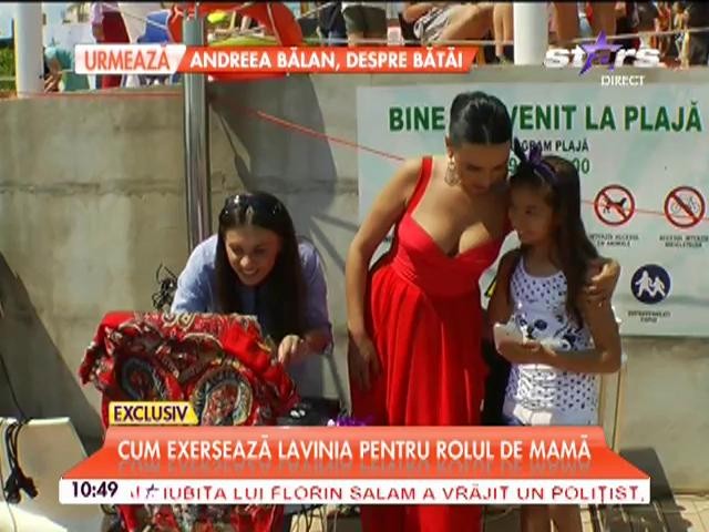 E frumoasă şi deşteaptă, dar e ... luată! Cum exersează Lavinia P&icirc;rva pentru rolul de mamă?