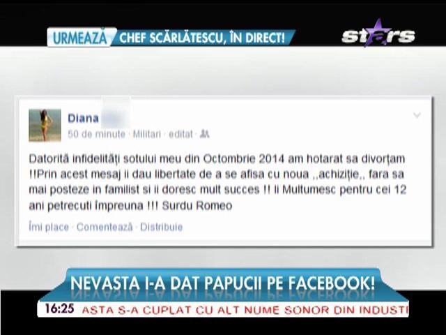 Un celebru fotbalist a păţit ruşinea! Nevasta i-a dat papucii pe Facebook