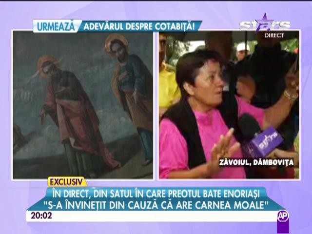 Caz şocant &icirc;n D&acirc;mboviţa! O femeie a fost bătută de un preot: "M-a luat de păr şi m-a dat cu capul de un cavou!"