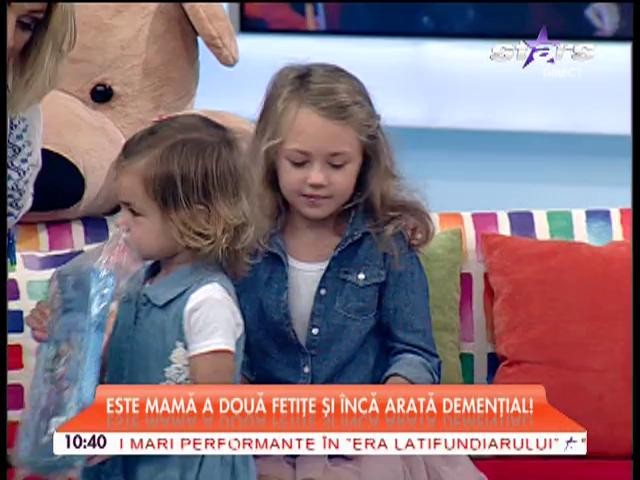 Are două fetiţe, dar &icirc;ncă arată DEMENŢIAL! Catrinel Sandu şi fiicele sale, &icirc;n premieră &icirc;ntr-un platou de televiziune