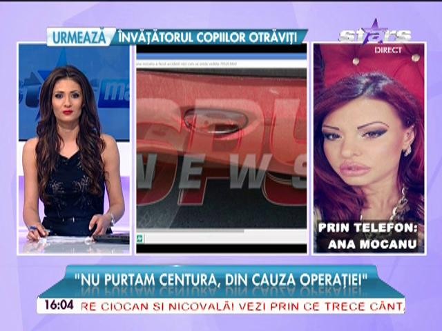 Ana Mocanu şi-a avariat grav maşina &icirc;ntr-un accident rutier: "Nu purtam centura pentru că nu am voie din cauza operaţiei!"