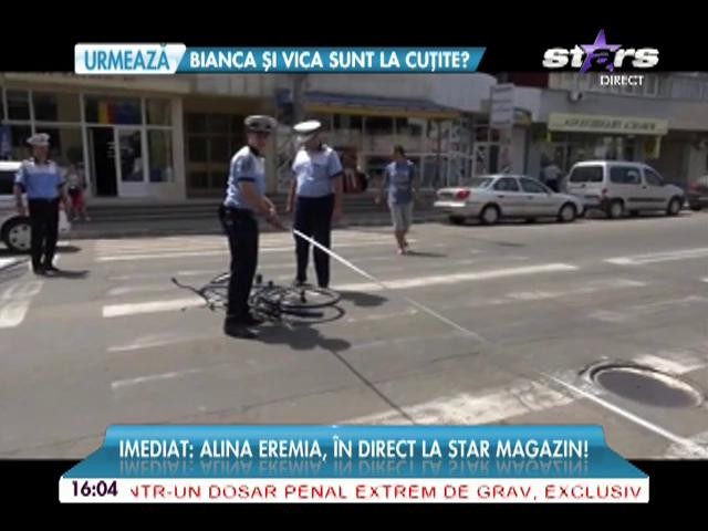 O fetiţă a fost spulberată pe zebră de un biciclist beat