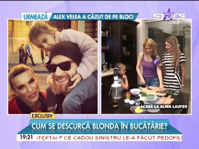 Alina Laufer a ajuns la cratiţă! Cum se descurcă blonda &icirc;n bucătărie?