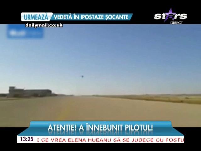 Imagini incredibile! Un avion de luptă zboară la doar c&acirc;teva zeci de centimetri deasupra solului