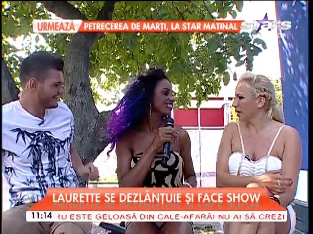 Ups, a arătat tot &icirc;n direct! Laurette, cu lenjeria intimă la vedere