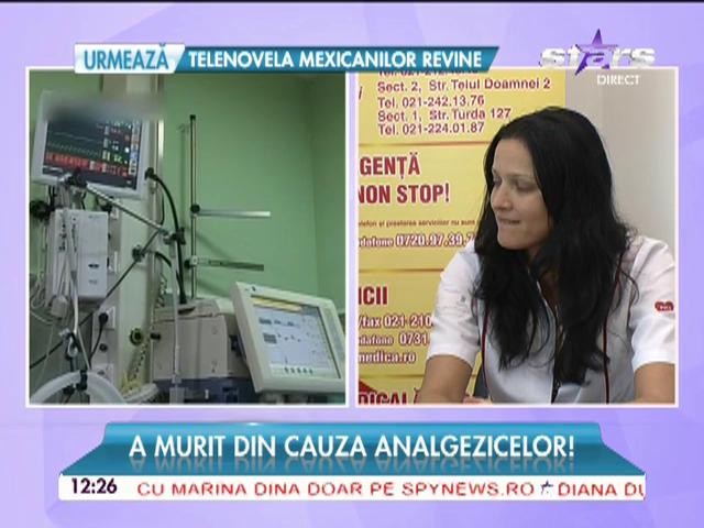 A murit din cauza analgezicelor. Şi tu iei aceste pastile!