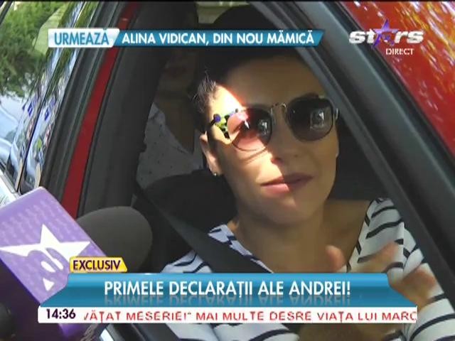 Primele declaraţii ale Andrei, după ce a ieşit din spital cu fetiţa: "Pl&acirc;nge doar c&acirc;nd &icirc;i este foame"