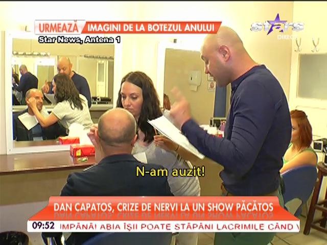Dan Capatos, criză de nervi la la "Un show păsătos". A fost la un pas să iasă din emisiunea