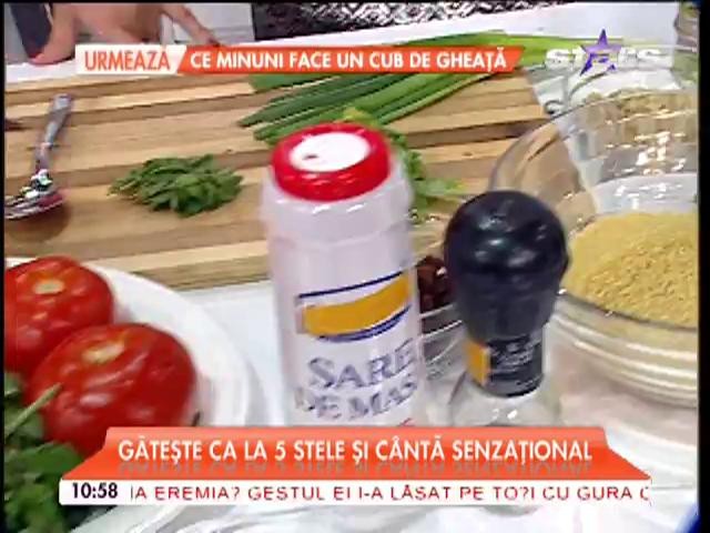 Reţetă simplă şi uşoară de vară: "Roşii umplute cu cuşcuş", recomandată de Valentina de la "Hell's Kitchen"