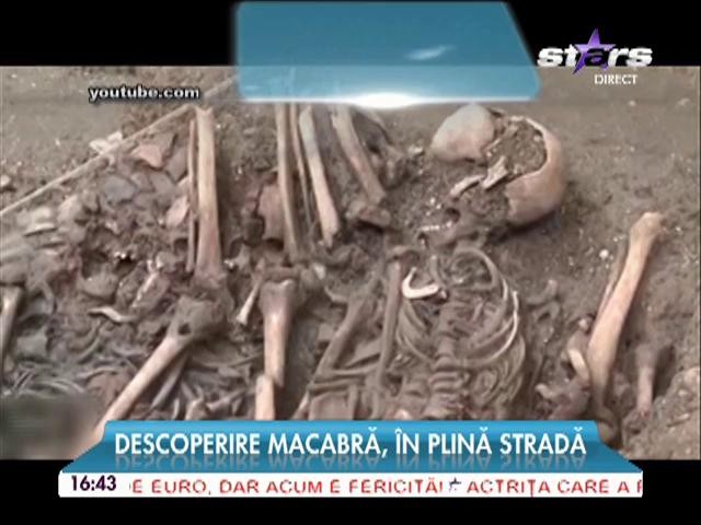 Descoperire macabră &icirc;n plină stradă! Muncitorii au găsit 30 de schelete