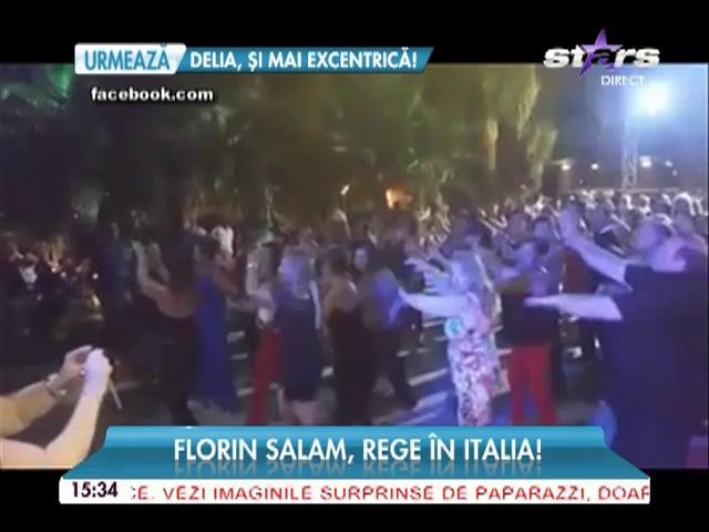 Florin Salam, rege &icirc;n Italia! Mii de italieni au făcut un dans-sincron pe o manea