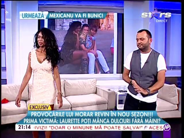 A legat-o la m&acirc;ini şi apoi i-a spus să se aplece! Ce i-a făcut Mihai Morar lui Laurette, &icirc;n direct?