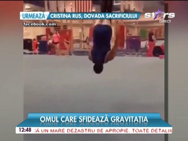 Omul care sfidează gravitaţia. P&acirc;nă şi Nadia Comăneci ar fi geloasă. Ăsta e exerciţiul perfect la sol