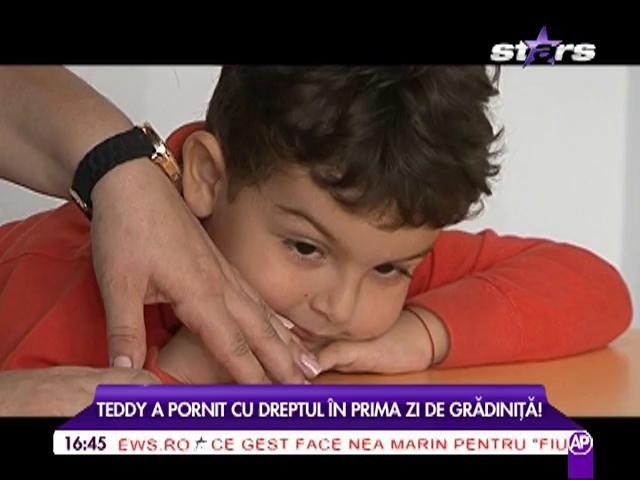 Teddy a pornit cu dreptul &icirc;n prima zi de grădiniţă. Imagini adorabile cu fiul Oanei Turcu şi al lui Cristi Brancu