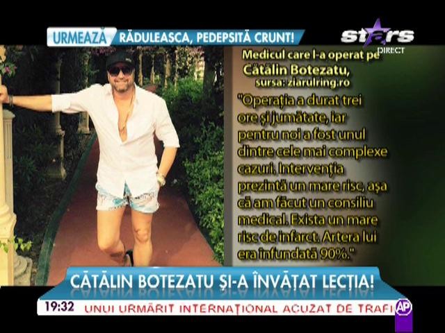 Cătălin Botezatu şi-a &icirc;nvăţat lecţia! Unde şi cum se reface designer-ul după intervenţia pe cord?