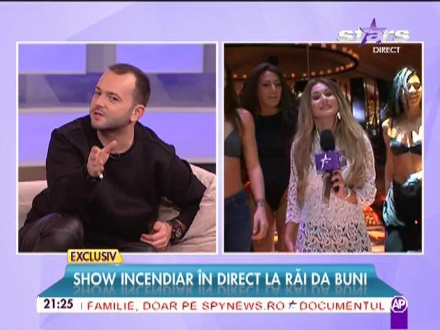 Show interzis minorilor, &icirc;n direct, la "Răi da' buni"! Larisa Bercea i-a dansat la bara lui Mihai Morar, p&acirc;nă l-a lăsat fără grai