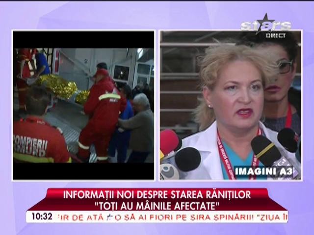 Ultimele informaţii despre starea pacienţilor de la Spitalul Militar: "Nu se pot hrăni singuri pentru că au m&acirc;inile arse!"