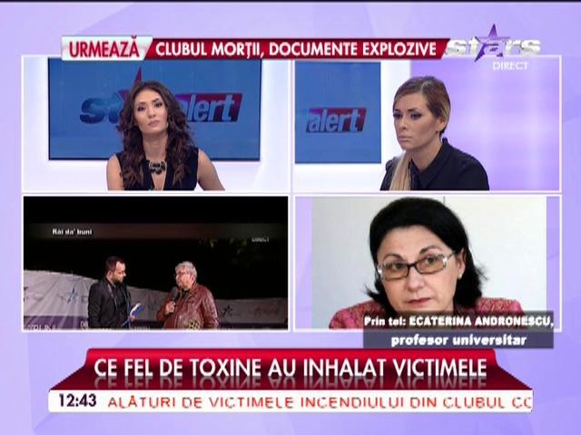 Ce fel de  toxine au inhalat tinerii &icirc;n Clubul Colectiv? Ecaterina Andronescu a dat explicaţii tulburătoare