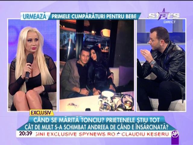 C&acirc;nd se va mărita Andreea Tonciu? Simona Traşcă a dat-o de gol, &icirc;n direct