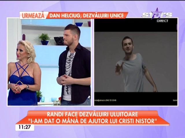 Randi, declaraţii surprinzătoare la adresa lui Cristi Cristor: "Oricine ar fi frustrat, să aibă talentul lui şi să nu-l exploateze cum trebuie!