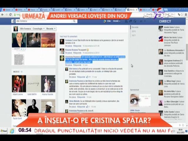 Alin Ionescu a recunoscut că o &icirc;nşală pe Cristina Spătar? "Viaţa nu-i făcută din poveşti"