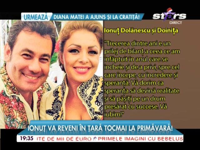 Ionuţ Dolănescu &icirc;şi oblojeşte rănile din război! Artistul va reveni &icirc;n ţară tocmai la primăvară