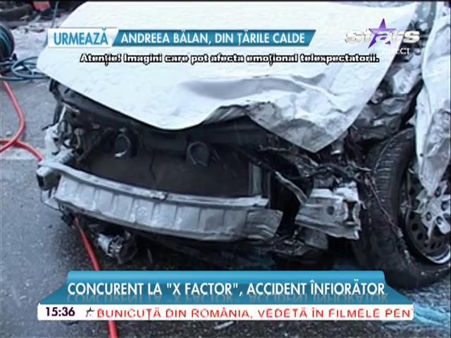 Concurent la "X Factor", accident &icirc;nfiorător! Pompierii au tăiat uşa maşinii ca să-l poată scoatedin maşină