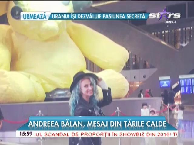Alţii tremură la - 12 grade, ea stă &icirc;n ţările calde! Andreea Bălan, mesaj din ţările calde!