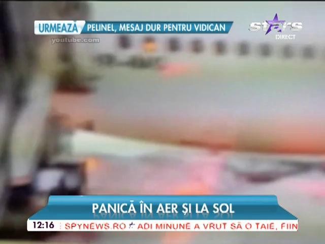 Panică &icirc;n aer şi la sol! Un avion cu 116 persoane a aterizat forţat la Cluj