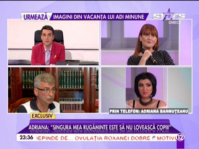 Adriana Bahmuţeanu &icirc;i dă replica lui Silviu Prigoană: "Singura mea rugăminte este să nu-i lovească pe copii!"