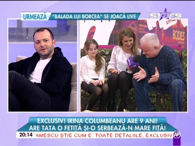 Irinuca Columbeanu are 9 ani. Tatăl ei i-a făcut o petrecere pe cinste, dar Monica a uitat de ea: "Nu m-a sunat"