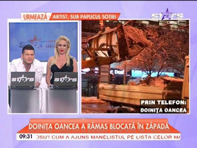 Doiniţa Oancea, &icirc;nzăpezită: "Maşina mea e blocată pe trotuar!"