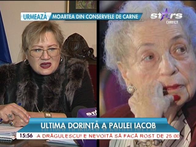 Confidenta Paulei Iacob vorbeşte! Care a fost ultima dorinţă a celebrei avocate