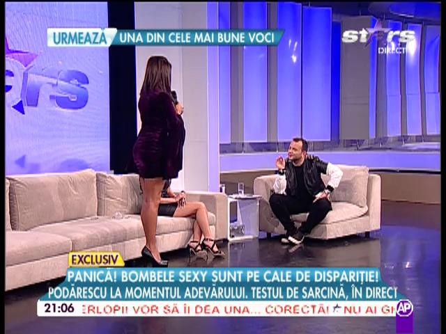 Test de sarcină &icirc;n direct la "Răi da' buni"! Ce ascunde vedeta?