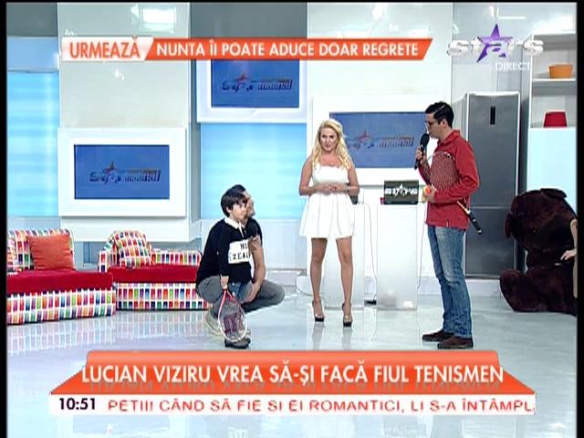 Lucian Viziru vrea să-şi facă fiul tenismen! L-a adus pentru prima dată &icirc;ntr-un studio de televiziune