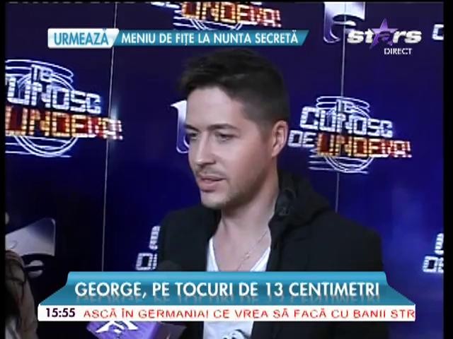 George, pe tocuri de 13 centimetri: "Merg cu aceşti pantofi prin Centrul Vechi"