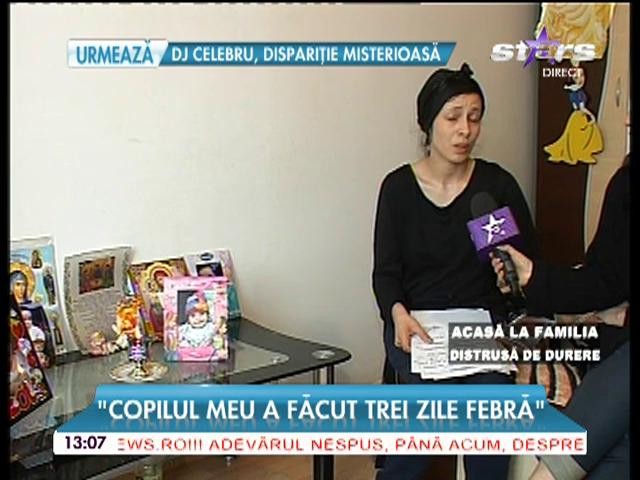 Doi părinţii &icirc;şi strigă disperarea, după ce medicii i-au trimis acasă! &Icirc;ngeraşul lor li s-a stins &icirc;n braţe