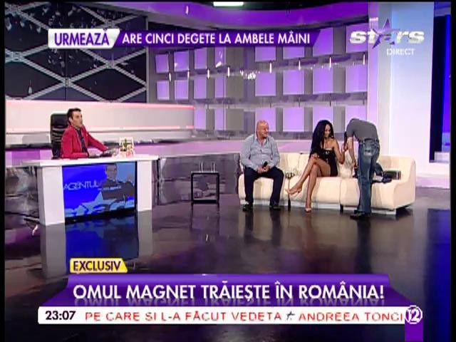Omul Magnet, senzaţie &icirc;n platoul "Agentul VIP": "Am lipit de mine un televizor de 25 de kilograme"
