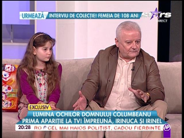 Irinel Columbeanu, prima apariţie cu alături de fiica lui &icirc;ntr-un platou de televiziune: "La 9 ani, &icirc;l studiază pe Shakespear!" 2