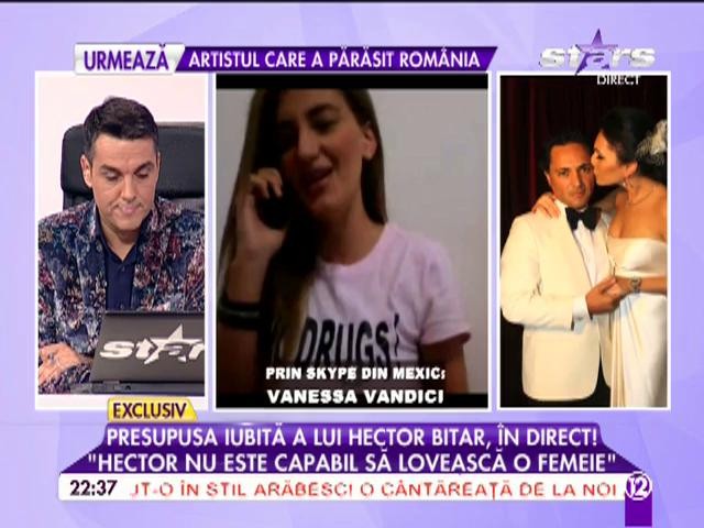 Presupusa iubită a lui Hector Bitar a făcut declaraţii uimitoare: "Hector nu comsumă droguri, nu este capabil să lovească o femeie"