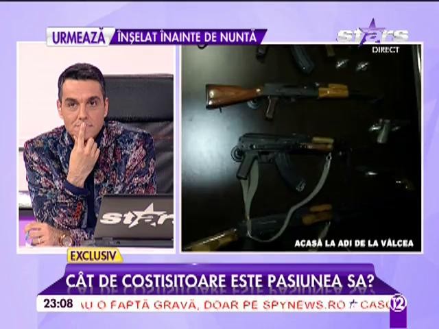Adi de la V&acirc;lcea are o pasiune costisitoare: "Am cinci arme de foc cu glonţ!"