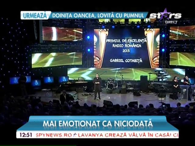 Gabriel Cotabiţă, premiu de excelenţă! A fost mai emoţionat ca niciodată