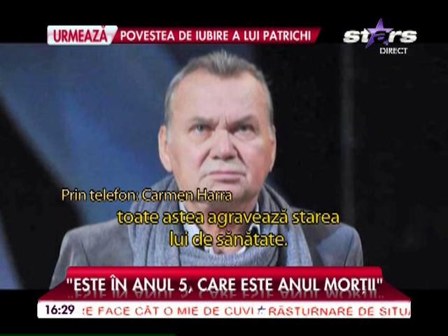 Carmen Harra a prezis moartea maestrului Cornel Patrichi! "Este &icirc;n anul 5, care este anul morţii"