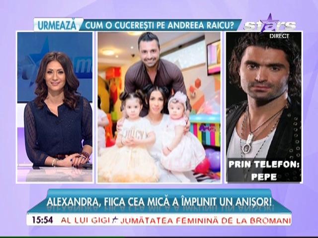 Fericire mare &icirc;n familia lui Pepe! Alexandra, fiica cea mică a &icirc;mplinit un anişor!
