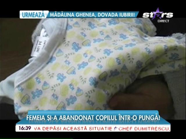 Gest şocant al unei mame! Şi-a abandonat copilul &icirc;ntr-o pungă!