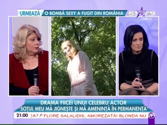 Drama fiicei unui mare actor! Femeia este bătută şi ameninţată de soţ şi se teme pentru ea şi pentru copii: "Mă jigneşte şi mă ameninţă &icirc;n permanenţă"