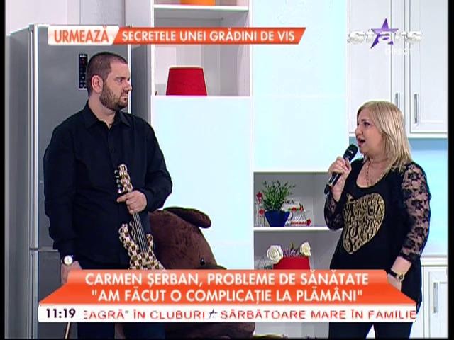 Carmen Şerban, probleme de sănătate! "Am făcut o complicaţie la plăm&acirc;ni"